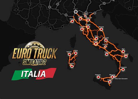 euro truck simulator italy map